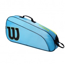 Wilson Racketbag (Schlägertasche) Kinder/Junior 2022 hellblau/dunkelblau 3er - 1 Hauptfach